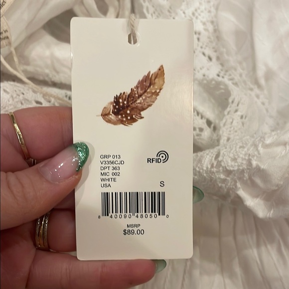 White Lace Ruffle Dress - Picture 3 of 5